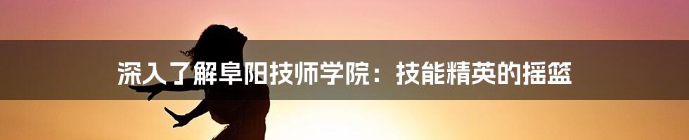 深入了解阜阳技师学院：技能精英的摇篮