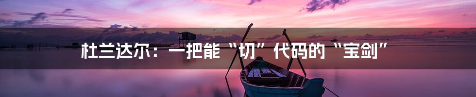 杜兰达尔：一把能“切”代码的“宝剑”