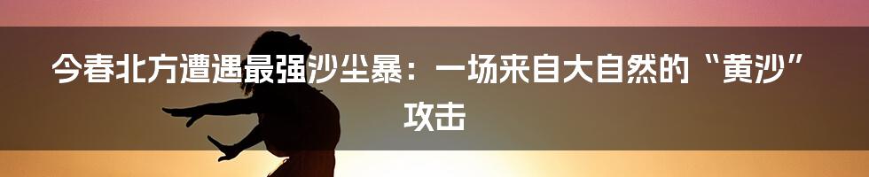 今春北方遭遇最强沙尘暴：一场来自大自然的“黄沙”攻击