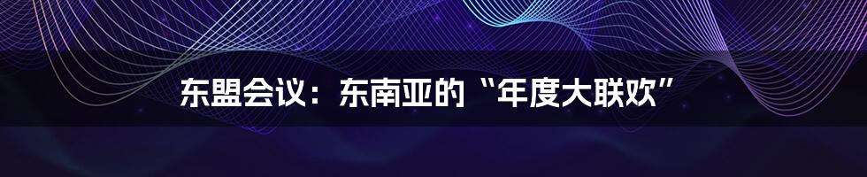 东盟会议：东南亚的“年度大联欢”