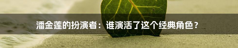 潘金莲的扮演者：谁演活了这个经典角色？