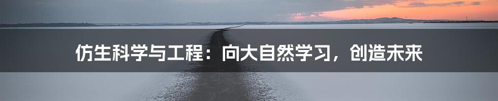 仿生科学与工程：向大自然学习，创造未来