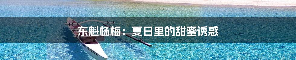 东魁杨梅：夏日里的甜蜜诱惑