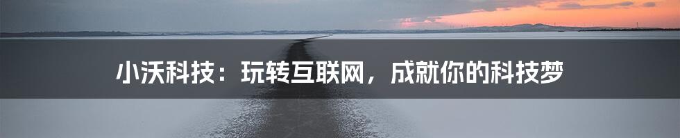 小沃科技：玩转互联网，成就你的科技梦