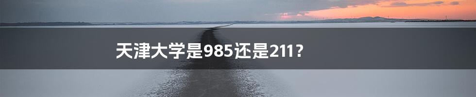 天津大学是985还是211？