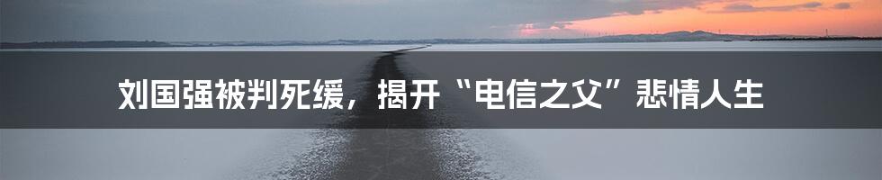 刘国强被判死缓，揭开“电信之父”悲情人生