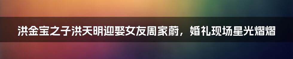 洪金宝之子洪天明迎娶女友周家蔚，婚礼现场星光熠熠