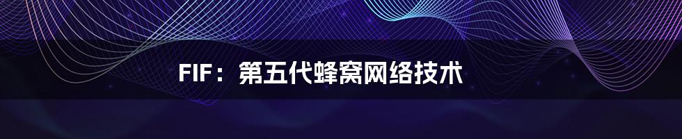 FIF：第五代蜂窝网络技术