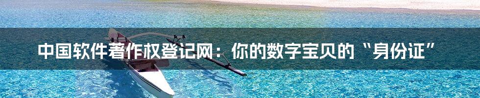 中国软件著作权登记网：你的数字宝贝的“身份证”