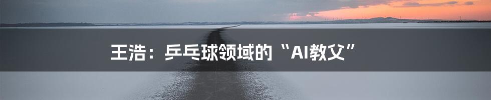 王浩：乒乓球领域的“AI教父”