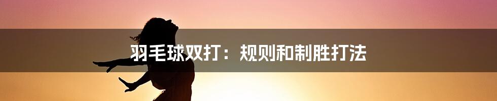 羽毛球双打：规则和制胜打法