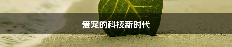 爱宠的科技新时代