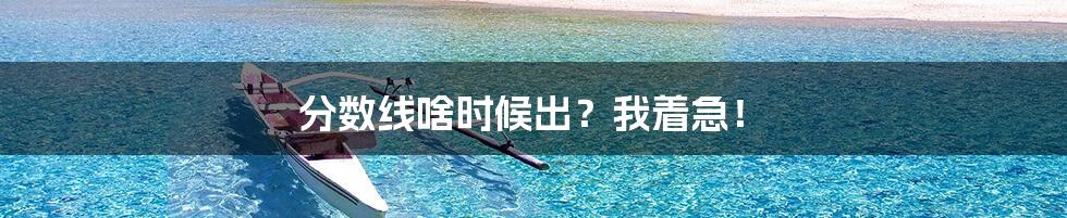 分数线啥时候出？我着急！