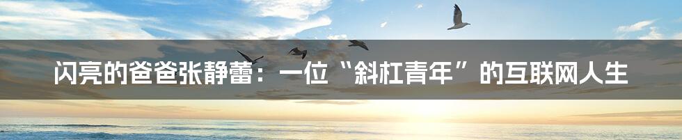 闪亮的爸爸张静蕾：一位“斜杠青年”的互联网人生