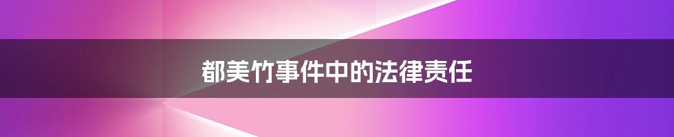 都美竹事件中的法律责任