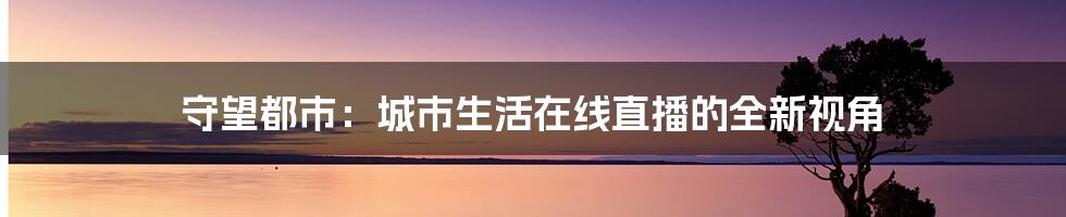 守望都市：城市生活在线直播的全新视角