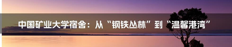 中国矿业大学宿舍：从“钢铁丛林”到“温馨港湾”