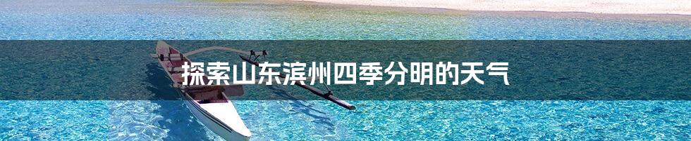 探索山东滨州四季分明的天气