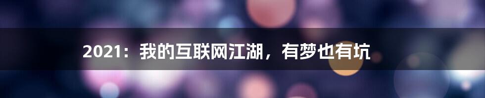 2021：我的互联网江湖，有梦也有坑