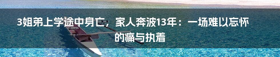 3姐弟上学途中身亡，家人奔波13年：一场难以忘怀的痛与执着