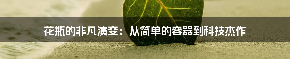 花瓶的非凡演变：从简单的容器到科技杰作