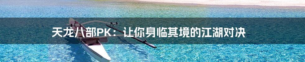 天龙八部PK：让你身临其境的江湖对决