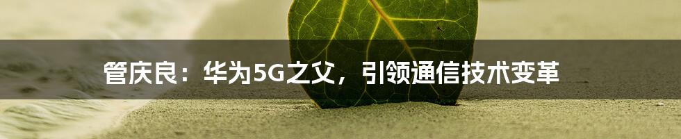 管庆良：华为5G之父，引领通信技术变革