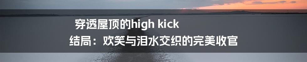 穿透屋顶的high kick 结局：欢笑与泪水交织的完美收官