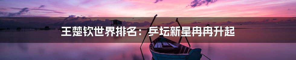 王楚钦世界排名：乒坛新星冉冉升起