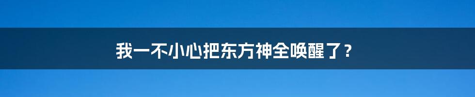 我一不小心把东方神全唤醒了？