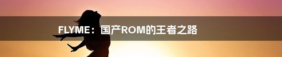 FLYME：国产ROM的王者之路