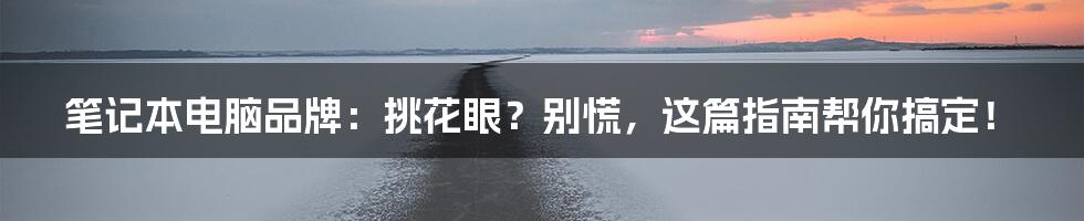 笔记本电脑品牌：挑花眼？别慌，这篇指南帮你搞定！