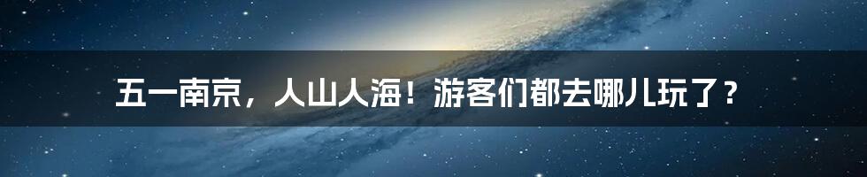 五一南京，人山人海！游客们都去哪儿玩了？