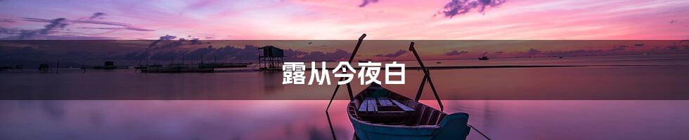 露从今夜白