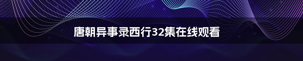 唐朝异事录西行32集在线观看