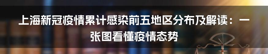 上海新冠疫情累计感染前五地区分布及解读：一张图看懂疫情态势