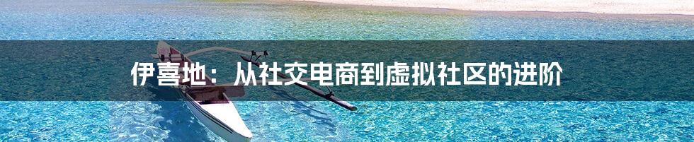 伊喜地：从社交电商到虚拟社区的进阶