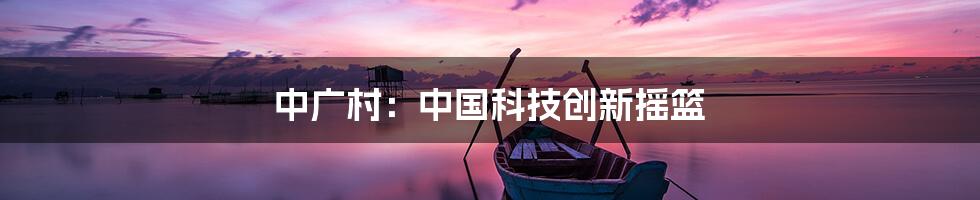 中广村：中国科技创新摇篮