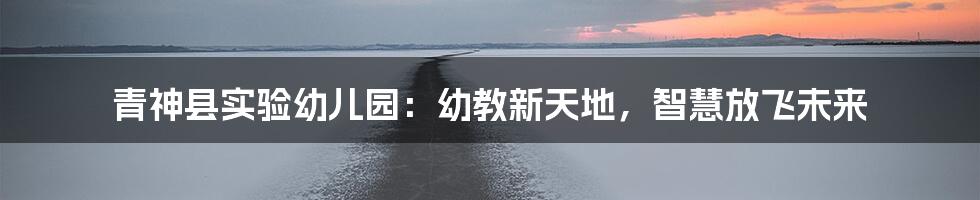 青神县实验幼儿园：幼教新天地，智慧放飞未来