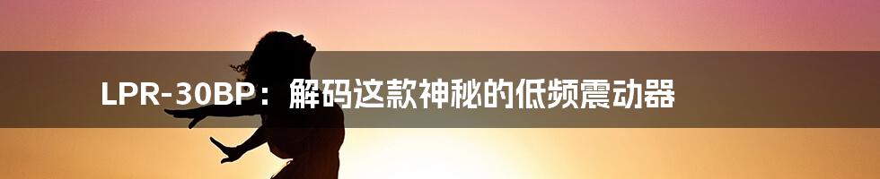 LPR-30BP：解码这款神秘的低频震动器