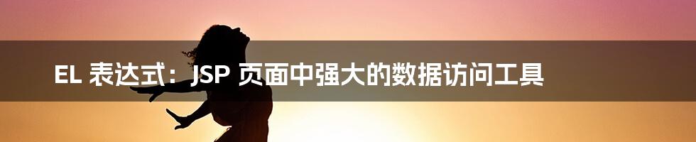 EL 表达式：JSP 页面中强大的数据访问工具