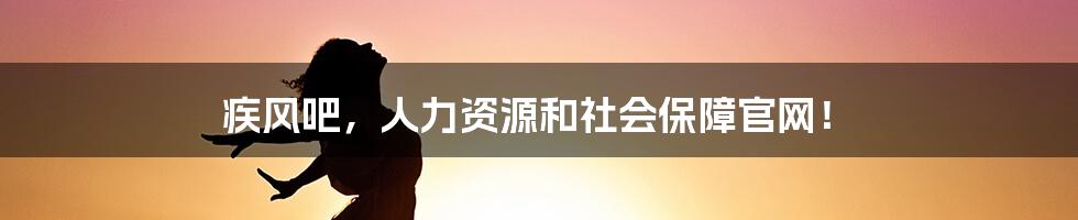 疾风吧，人力资源和社会保障官网！