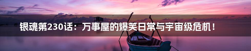 银魂第230话：万事屋的爆笑日常与宇宙级危机！