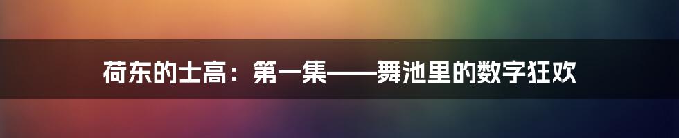 荷东的士高：第一集——舞池里的数字狂欢