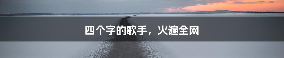 四个字的歌手，火遍全网