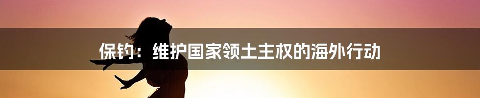 保钓：维护国家领土主权的海外行动