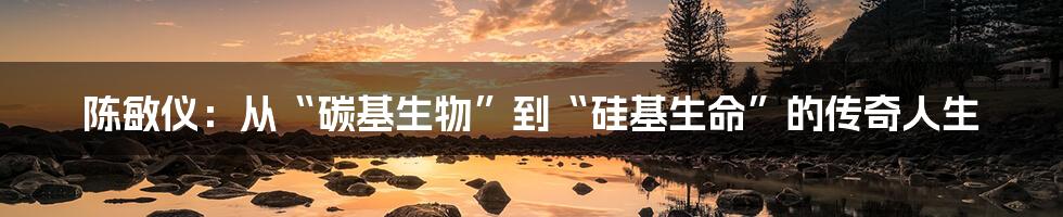 陈敏仪：从“碳基生物”到“硅基生命”的传奇人生