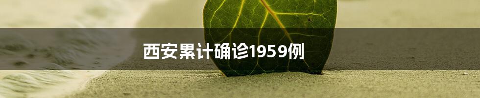 西安累计确诊1959例