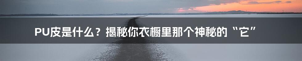 PU皮是什么？揭秘你衣橱里那个神秘的“它”