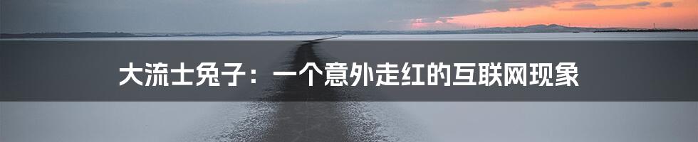 大流士兔子：一个意外走红的互联网现象